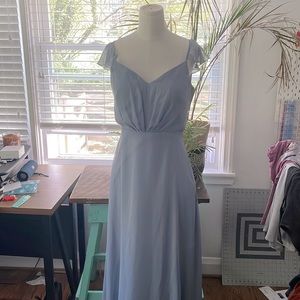 Flutter sleeve maxi formal dress